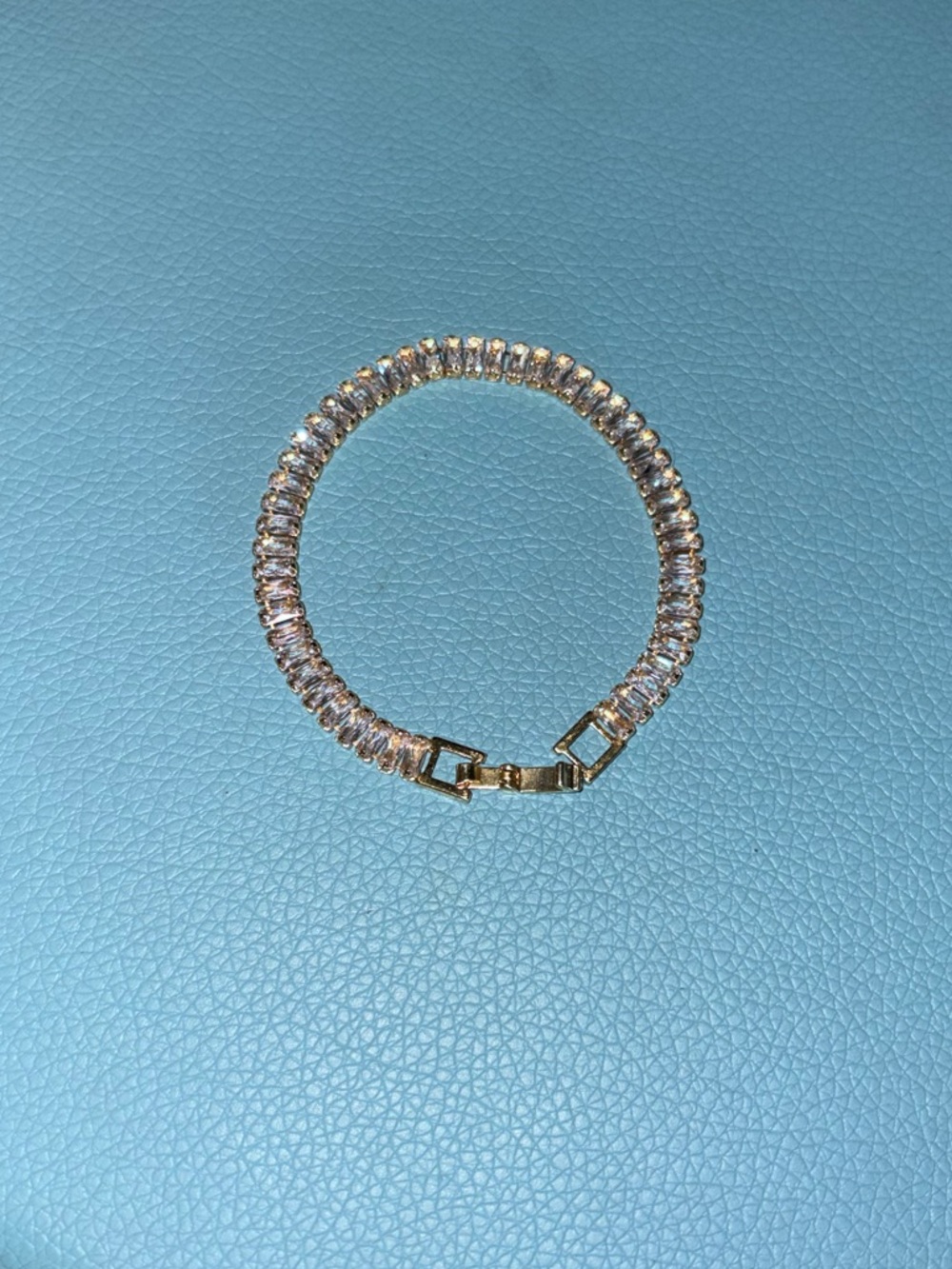 Gold Crystal Tennis Bracelet - Elegant Women’s Jewelry